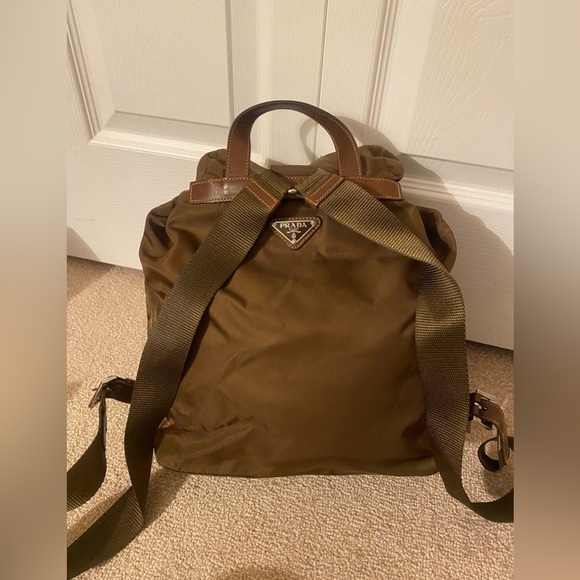 Nylon Brown Prada Backpack - Picture 2 of 5